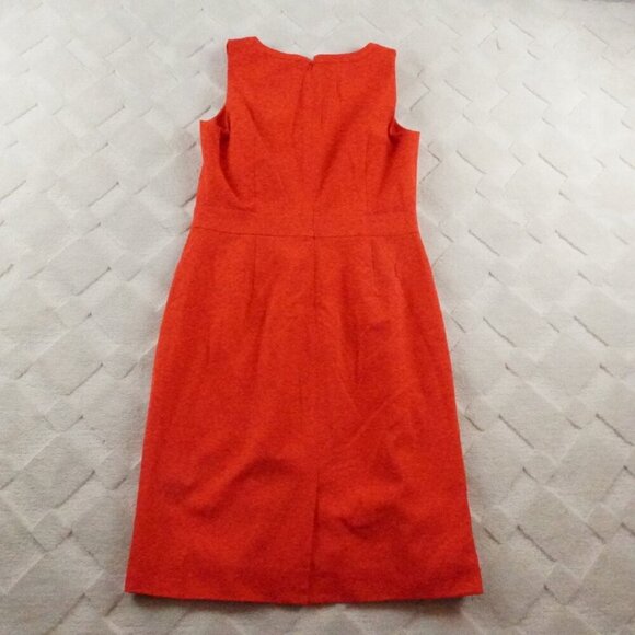 J Crew Sheath Sleeveless Dress Womens 4 Red Formal Preppy - Picture 9 of 10